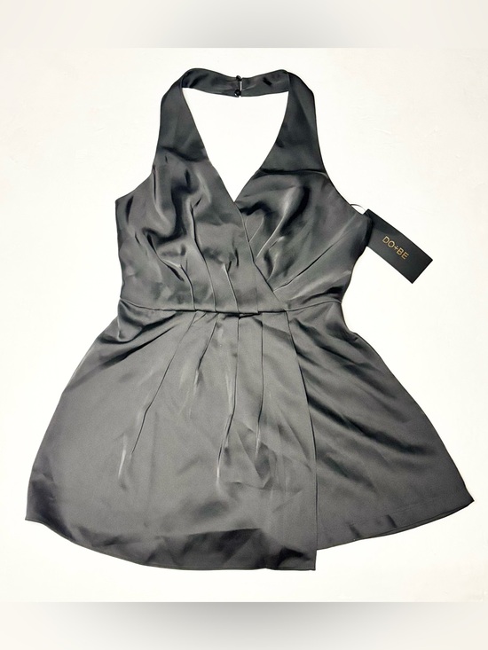 DO+BE Dresses & Skirts - DO+BE Black Halter V-Neck Satin Mini Dress